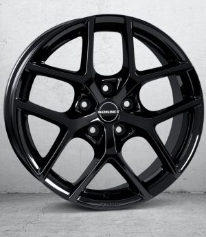 Borbet Y black glossy Wheel 7,5x17 inch 5x100 bolt circle