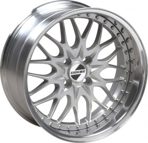 Kerscher KCS 3-tlg. silver polished Wheel 10x18 - 18 inch 5x100 bold circle