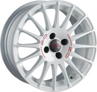 OZ SUPERTURISMO WRC WHITE + RED LET. Wheel 8x17 - 17 inch 5x100 bold circle