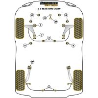 Powerflex Black Series  fits for Saab 9-5 YS3E (1998-2010)  Front Wishbone Rear Bush