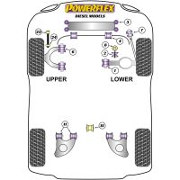 Powerflex Road Series fits for Volkswagen Diesel Models Front Anti Roll Bar To Chassis Bush 21mm