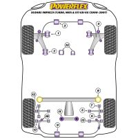 Powerflex Road Series fits for Subaru Impreza Turbo inc. WRX & STi GD,GG (2000 - 2007) Rear Anti Roll Bar To Chassis Bush 18mm