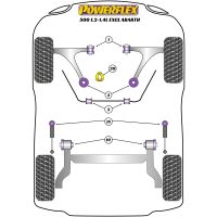 Powerflex Road Series fits for Fiat 500 US Models inc Abarth Rear Shock Absorber Top Mounting Bush